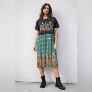 Upcycled AC/DC tshirt dress.